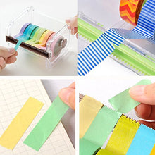 Load image into Gallery viewer, 2pcs HomDSim Washi Tape Dispenser Cutter,Roll Tape Holder Organizer,Masking Tape Desktop Tape DIY Sticker Roll Tape Cutter Holder Storage,Washi Tape Box Brown
