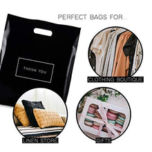 Load image into Gallery viewer, Large Plastic Shopping Bags with Thank You Logo 16" x 18" Boutique Bags with Handles 100 Pack for Merchandise, Gifts, Trade Shows and More
