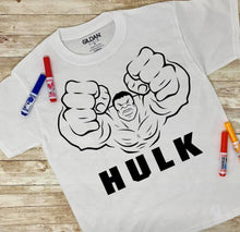 Load image into Gallery viewer, Color T-Shirt with 10 Non-Toxic Washable Magic Markers - Color in and Wash Out T-Shirt
