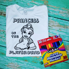 Load image into Gallery viewer, Color T-Shirt with 10 Non-Toxic Washable Magic Markers - Color in and Wash Out T-Shirt

